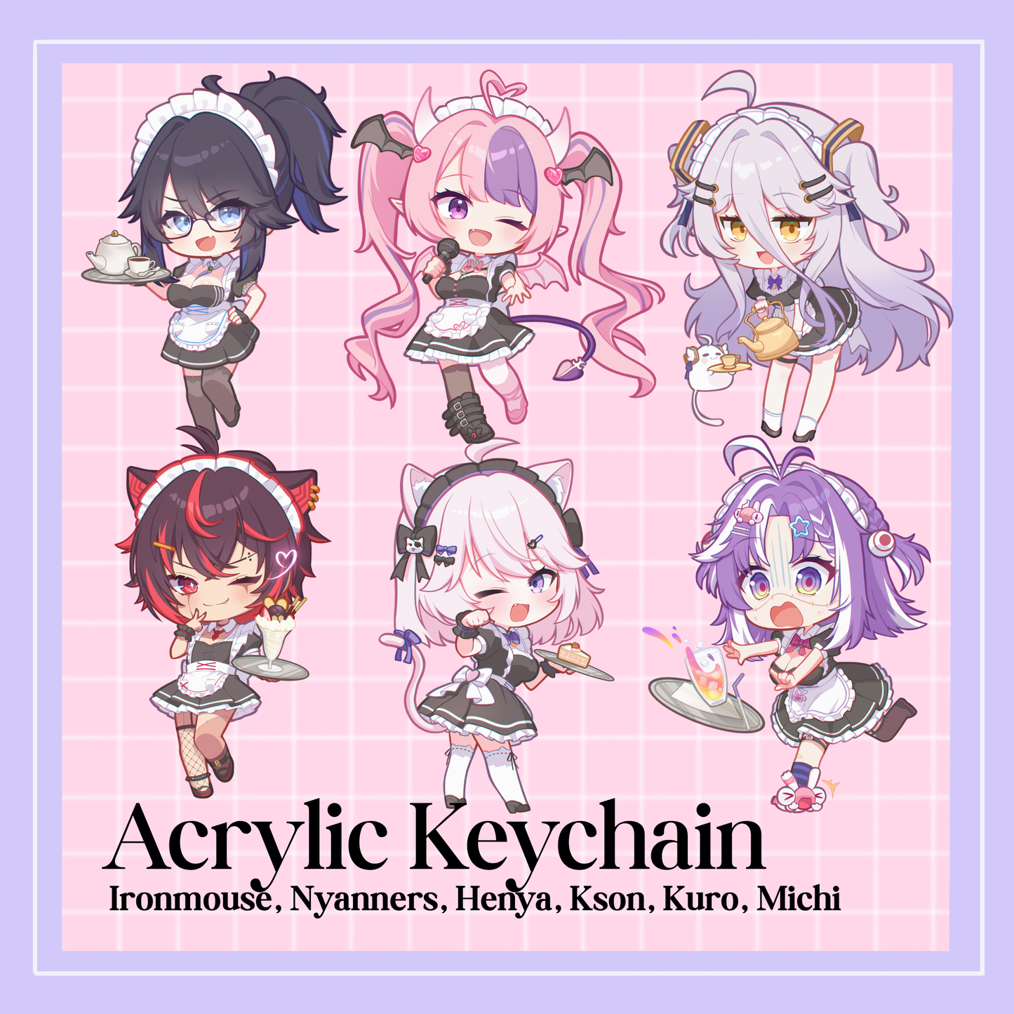 #Vmaidinvasion Acrylic Keychain
