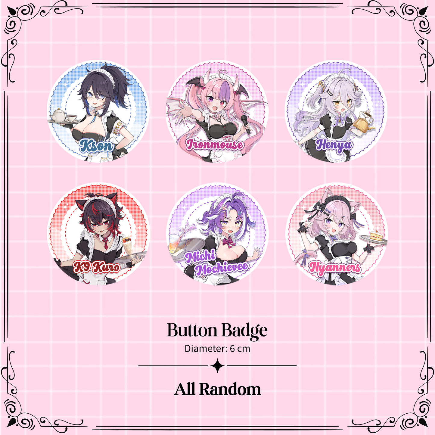 #Vmaidinvasion Button Badge (Random)