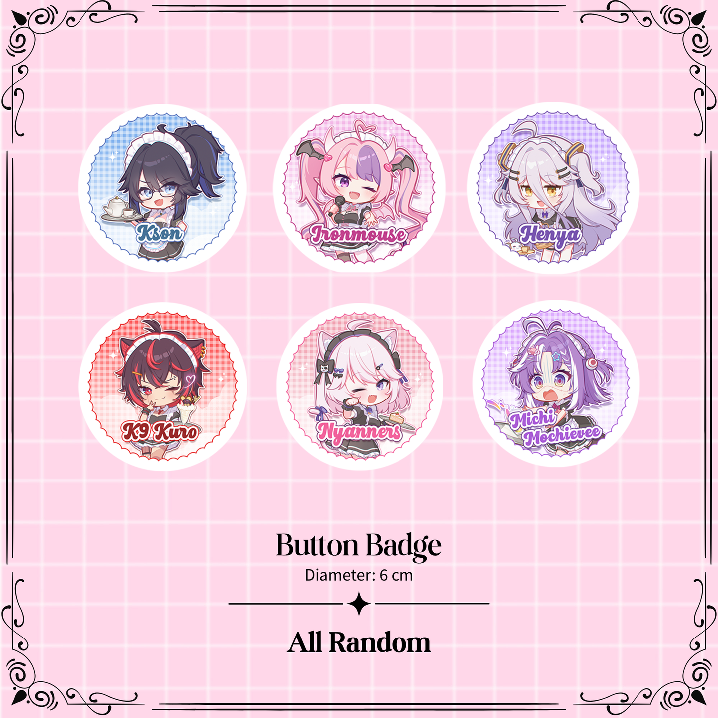 #Vmaidinvasion Button Badge (Random)
