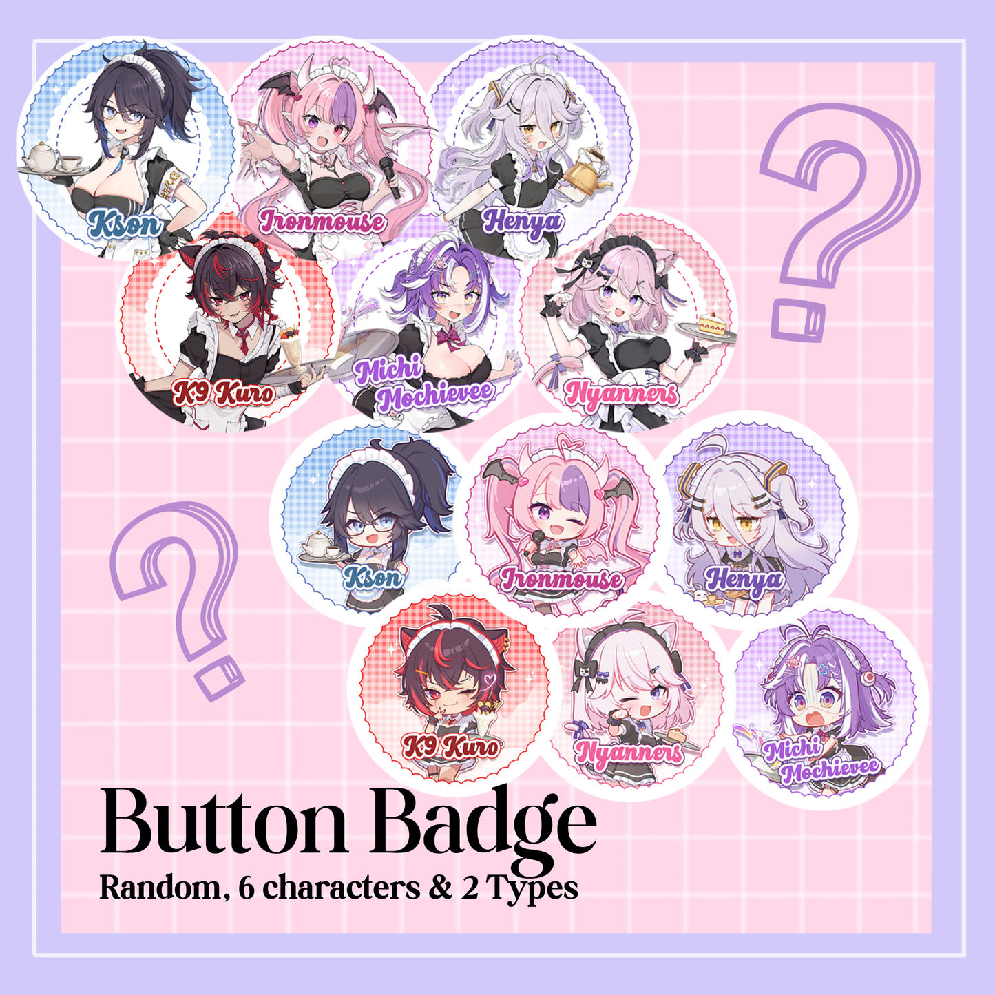 #Vmaidinvasion Button Badge (Random)
